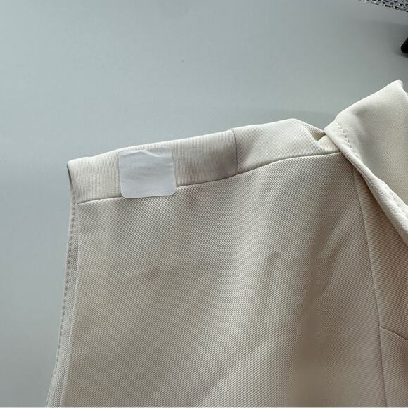 RTR Marina Moscone Collective Cream Long Wrap Vest Coat Sz M - Picture 10 of 16